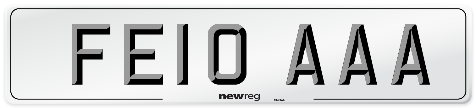 FE10 AAA Number Plate from New Reg